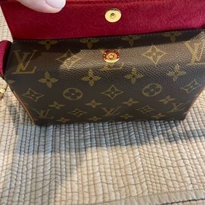 Louis Vuitton Recital Handbag Monogram Canvas Brown